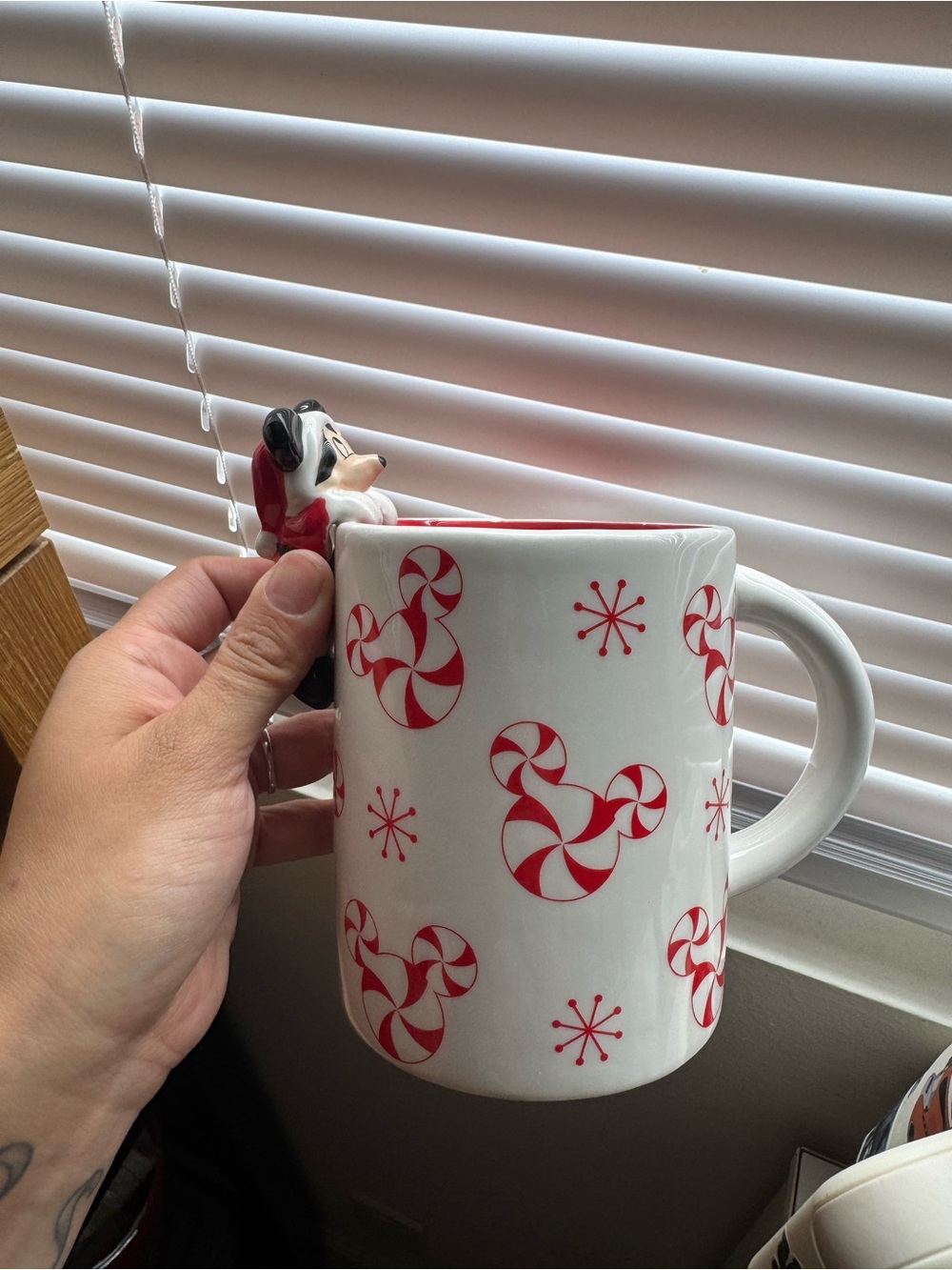 Disney White Ceramic Mug with Sculpted Handle